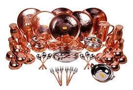 Copper Steel Dinner Set 